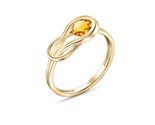 Galaxy Gold 14K Solid Yellow Gold 0.65 ct Natural Citrine Solitaire Ring... - $989.99