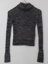 Aeropostale Turtleneck Sweater Ladies SZ S Juniors Black Gray Heather LS... - £7.96 GBP