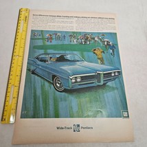 Wide-Track Pontiacs Vintage Print Ad Blue Catalina from 1968 magazine - £7.69 GBP