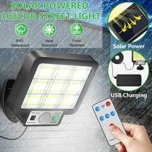 2200W Led Solar Street Wall Light Commercial Motion Sensor Outdoor Garden Lamp - £26.58 GBP