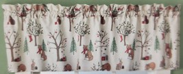1 Fabric Printed Kitchen Valance (58&quot;x13&quot;) Christmas,Winter Woodland Animals,Skl - £12.71 GBP