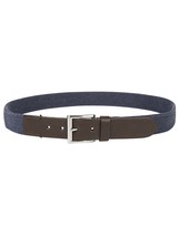 Club Room Men&#39;s Cotton Blend Casual Stretch Belt in Navy-Large 38-40 - £11.79 GBP