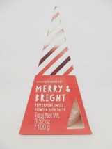 Simplepleasures Merry &amp; Bright Peppermint Swirl Scented Bath Salts 3.52oz.SEALED - £1.73 GBP