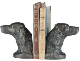 Bookends Bookend TRADITIONAL Lodge English Setter Head Dogs Resin Hand-Cast - $189.00