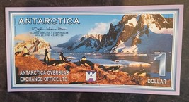 ANTARCTICA 1 DOLLAR NEW 1999 1st UNC PENGUIN COMMEMORATIVE FUN MONEY BIL... - $11.89