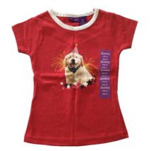 Dreema Girl&#39;s Red Patriotic T Shirt Size 4 Short Sleeve - £6.86 GBP