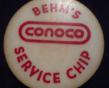 Pepsi Behm&#39;s Conoco Service Chip Truck Stop Minot ND Round Plastic Disc ... - $5.45