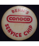Pepsi Behm&#39;s Conoco Service Chip Truck Stop Minot ND Round Plastic Disc ... - £4.35 GBP