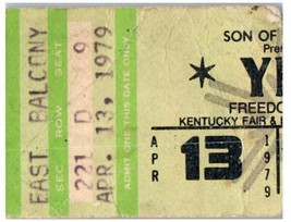 Vintage Yes Ticket Stub April 13 1979 Louisville Kentucky - £32.67 GBP