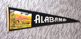 Vintage Alabama Souvenir Felt Pennant 1970’s Landscape Souviner - $15.84