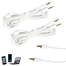 2 Pack Auxiliary Audio Cable 3.5Mm Male To Male 6Ft Aux Cord Car Headpho... - £18.00 GBP