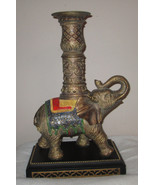 Vtg Bronze Metal Elephant Candle Holder Large 18.75&quot; TALL - $522.46 CAD