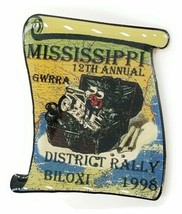 Mississippi 12th Annual GWRRA District Rally BILOXI 1998 Gold Tone Hat Pin - $11.64