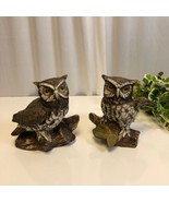 Homco Vintage Set of Great Horned Owl Porcelain Figurines 1970s 1114 - $19.59