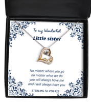 To my Little Sister, No matter where you go - Love Dancing Necklace. Model  - £31.46 GBP