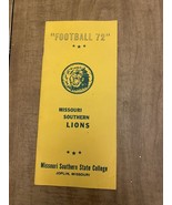 1972 MSU Missouri State Lions Football Pamphlet - £12.88 GBP