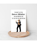 Damon Salvatore Birthday Card, Bookish Funny Card for Her, Vampire Diari... - $7.99