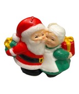 Vintage Avon Santa and Mrs Claus Exchanging Gifts Candle Unburned - £3.93 GBP