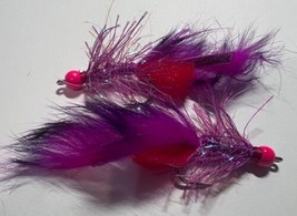 2024 Steelhead-Salmon, Woolly Pink Cerise Flash Wetfly, Size 2, Sold Per 4 - £6.43 GBP