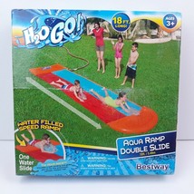 H2O Go 18 Ft. Long Water Slide Double Slide Speed Ramp Slip n Slide Summer Fun - £31.46 GBP