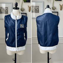 Vintage 90s Reebok Navy Blue Full Zip Vest Streetwear Unisex M - $669.60 MXN