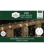 HOLIDAY TIME 308-2515-CW 150CT COOL WHITE NET LED LIGHTS 6x4' - NEW! - $14.78