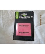 Pen Gear Pink Eraser 1 Pack 2 Count No Smudge Rubber School Office Suppl... - $1.75