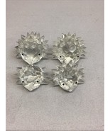 Set Of 4 Glass Porcupine Family Figurines - 2 Are Damaged - $19.79