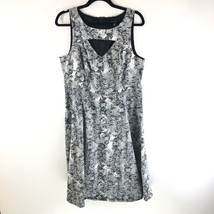 Torrid Dress A Line Cutout Sleeveless Floral Black Gray Size 12 - £22.68 GBP