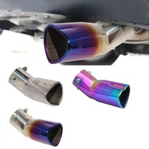  Heart Shaped Stainless Steel Car Exhaust Pipe Muffler Tip Cover Trim Bend - £19.06 GBP