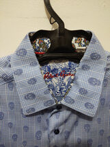 Robert Graham - Light Blue Long Sleeve - Men's Medium Button Down Classic Fit image 6