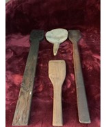 Antique Carved Wooden Butter Paddles/ Stirs X 4 - $123.75