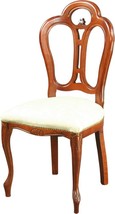 Large New Italian Rococo Dining Chair, Mahogany, Bone Damask - £397.95 GBP