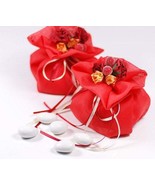 5pcs Red Love Draw String Bag candy bags,candy bag,Chocolate bags,Birthd... - $5.90