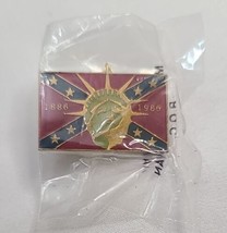 Statue of Liberty 100 Years 1886-1986 Lapel Hat Pin Vintage Star And Bars New - £7.80 GBP