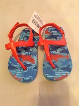 Sharks sandals Size 5 6 toddler small blue shoes New Boys summer  - $12.29