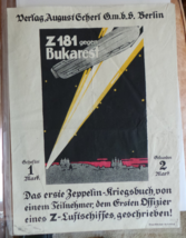 Z181 Gegen Bukarest Zeppelin Airship Poster German Zeppelin raid on city... - $950.32 CAD