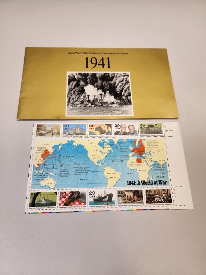 1941 World War II 50th Anniversary Commemorative Series USPS Stamp Set - $11.40