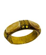 Vintage Thai Brass &amp; Bone Bangle | Handmade Ethnic Boho Bracelet 15+ Yrs... - $30.99