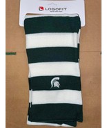 MICHIGAN STATE SPARTAINS Scarf. GREEN and White Stripes Logofit Wrap - $436.13 MXN
