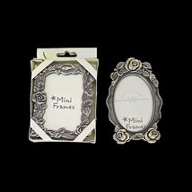 Two (2) Weston Gallery Mini Frames ~ 1-TRELLIS Brass ~ 1-ROSE Brass ~ 2&quot; X 3&quot; - $28.05