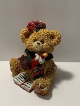 K&#39;s Collection Teddy Bear Figure Christmas Decoration Resin Candle and Book - £4.21 GBP
