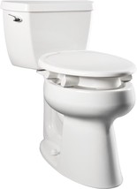 New Larger Size Clean Shield 3&quot; Raised Toilet Seat, Elongated, White, Bemis - £75.79 GBP
