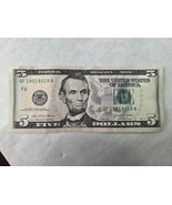 REPEATER TRINARY $5 Dollar Bill 2021 QF 180 180 180 B FANCY SERIAL NUMBER Note - $46.56