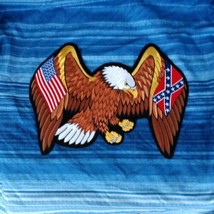 Large Embroidered Eagle Biker IRON/SEW On Patch Size 13 1/2&quot; X 10&quot; Jacket/Vest - £13.98 GBP