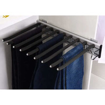 Pull-Out Trouser Hanger Wardrobe Rack, Left-Mounted 9-Rod Closet Organizer - $64.99