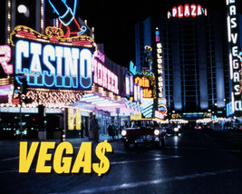 Robert Urich Vega$ 8X10 Photo Tv Series Title Shot Downtown Las Vegas - £7.66 GBP