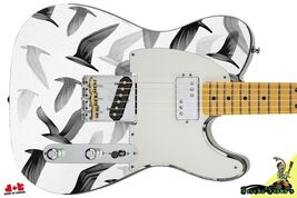 Guitar Skin Axe Wrap Re-skin Vinyl Decal  Righty Electric Birds of a Fea... - $47.47
