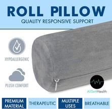  Neck Roll Memory Foam Pillow Bolster Pillow Round Neck Pillows Support  - £31.62 GBP