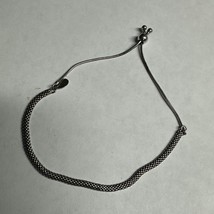 925 Sterling Silver Barrel Mesh Ball Bead Adjustable Chain Dangle Bracelet - $1,024.75 MXN